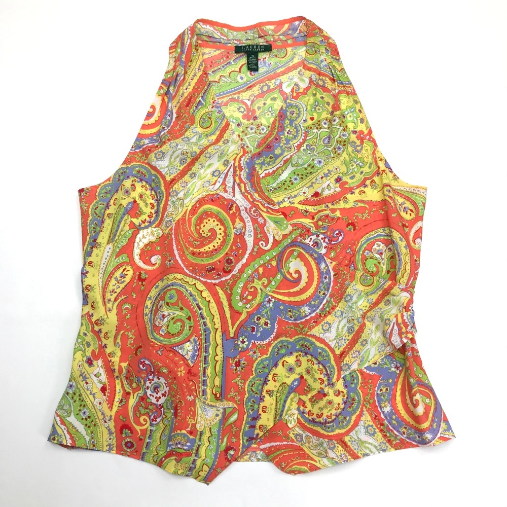 Ralph Lauren multicolor tank top, size 16, paisley